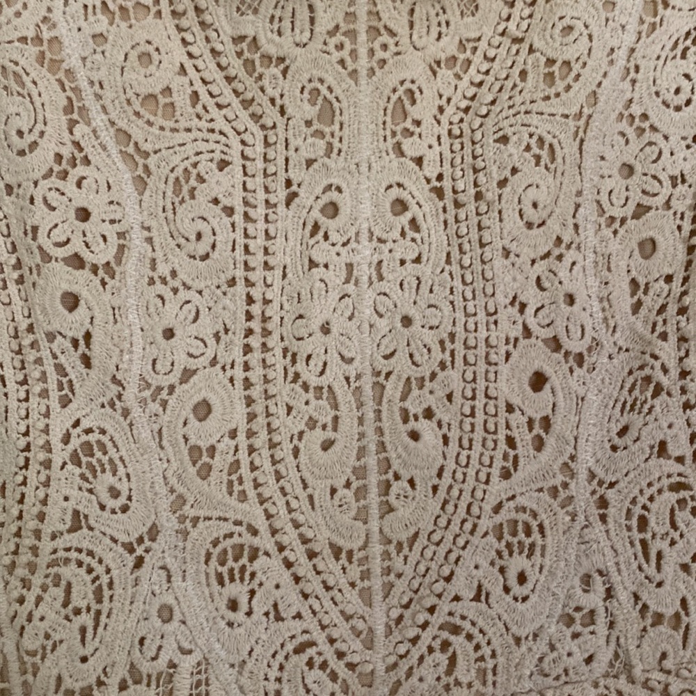 ✨HP✨ Allison Parris Vintage “Winter Wonderland” Ivory Tulle Dress Size 10 - Picture 2 of 6